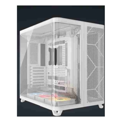 Corsair AIR 5400 RS-R ARGB Mid-Tower ATX Case - White, Triple-Chamber, 360mm Rad Support, Glass Panels, USB-C, ATX/E-ATX, 2x SSD, 1x HDD