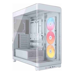 Corsair FRAME 4500X RS-R ARGB Panoramic Glass Mid-Tower PC Case White: 460mm GPU, 185mm CPU cooler, ARGB, USB 3.1, E-ATX support, smart cable routing
