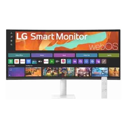LG Smart Monitor 34&quot; WQHD Curved display with 3440x1440 resolution, sRGB 99%, webOS, AirPlay 2, 2x7W speakers, 100Hz refresh rate  Bluetooth