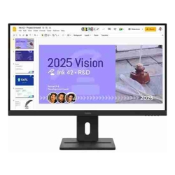 Lenovo 64BDGAR4AU, ThinkVision E27Q-40 Widescreen LED Monitor, 27&quot; WQHD IPS Screen, 2560x1440, 16:9, 4ms, 100Hz, 2xHDMI, 1xDP, Speakers, VESA, Height Adjustable, Swivel, Pivot, Tilt, 3 Year Warranty