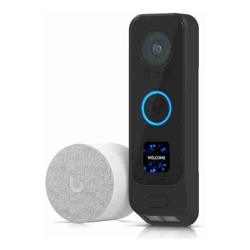 Ubiquiti UVC-G4-Doorbell Pro PoE Kit Unifi Pro PoE Doorbell Kit, 2MP Camera, Secondary Package Camera, 6M IR Range, Includes PoE Chime, Powered By PoE
