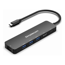 Simplecom CHT560 USB-C SuperSpeed 6-in-1 Multiport Docking Station HDMI 2.0