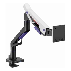 Brateck LDT95-C012UC Atlas Neo Gaming Monitor Arm with USB-A  USB-C Ports For most 24&quot;~57&quot; Monitors, Fit Curved Monitor, Matte Black  White (new)