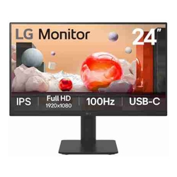 LG 24&quot; IPS Full HD monitor with USB-C - 23.8&quot; FHD IPS, 100Hz, 5ms, 250 nits, 16:9, NTSC 72%, 3-side borderless, USB-C 65W PD, Height/Tilt adj