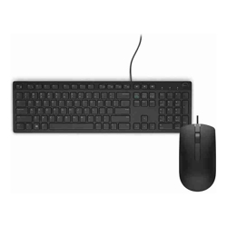 Dell USB Multimedia Keyboard Wired Keyboard KB216-BK + Dell Wired Optical Mouse - MS116 (Black)