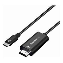 Simplecom DA324 USB-C to HDMI 2.1 Cable 2M, 8K@60Hz, DP1.4 Alt, HDCP1.4/2.3, HDR10, DSC1.1/1.2a, Audio LPCM/AC3/DTS/DTS-HD/Dolby MAT