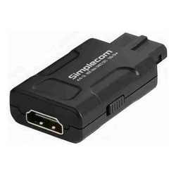 Simplecom CM461v2 HDMI Adapter Composite AV and S-Video to HDMI Converter for Nintendo NGC N64 SNES SFC
