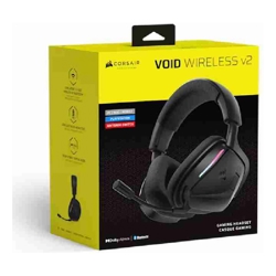 Corsair VOID WIRELESS v2 Gaming Headset - Carbon, wireless, 70-130h, 50mm, 20Hz-20kH, 50ft, PC/Mac/PS/Mobile, omni mic, 0.303kg