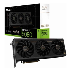 ASUS nVidia GeForce PROART-RTX5080-O16G RTX5080 16GB GDDR7 OC Edition  2700 MHz Boost Clock 30 Gbps 256-bit Digital Max Resolution 7680 x 4320
