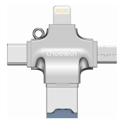 Choetech CR-002-SL EasyGO A+C+Micro+lighting four in one card reader