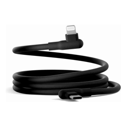 Cygnett DriveSync Right Angled Silicone Lightning to USB-C Cable (0.7M) - (CY5668CCACB), 3A/30W, 480Mbps, Drive  Sync, 2 Years Warranty