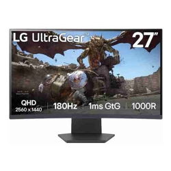 LG UltraGear 27GS60QC-B 27" QHD 180Hz Curved Gaming Monitor - 2560x1440, VA, 1ms, FreeSync, HDMI &amp; DisplayPort, Tilt Stand, 1 Yr Wty (Ex Demo)