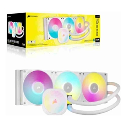 Corsair iCUE LINK TITAN 360 RX RGB AIO Liquid CPU Cooler - White: 73.5 CFM, 2100 RPM, Aluminum Radiator, Copper Cold Plate, Intel/AMD Support