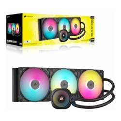 Corsair iCUE LINK TITAN 420 RX RGB AIO Liquid CPU Cooler - Black: 94.7 CFM, 1700 RPM, Aluminum Radiator, Copper Cold Plate, Intel/AMD Support