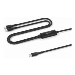 Belkin BoostCharge Pro Braided USB-C to Dual USB-C Cable (1.5M) - Black (CAC004fq1.5MBK), 140W, 480Mbps, 350K+ Bends, Apple, 2 Years Warranty