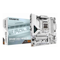 Gigabyte B850M EAGLE WF6E ICE, AMD AM5, 4 x DDR5 up to 256 GB,  1 x HDMI, 1 x PCI Express x16, 2 x M.2, 4 x SATA, 1x USB 3.2