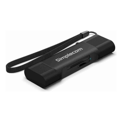 Simplecom CR402B SuperSpeed USB-C and USB-A Dual Slot Card Reader for SD MicroSD USB 3.2 Gen 1
