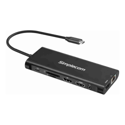 Simplecom CHT814 14-in-1 USB-C 4K Triple Display MST Docking Station with Dual HDMI DP