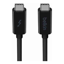 Belkin Thunderbolt 3 Cable USB-C  to USB-C (1M) - Black (F2CD081ds1M-BLK ), 60W PD, 20Gbps, 4K/Ultra-HD, Thunderbolt Certified, 2 Years Warranty