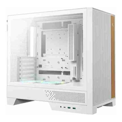 DeepCool CL600 WH High Airflow Compact ATX Case, Two PreInstalled Fans,Tempered Glass Side Panel, Clean Cable Management