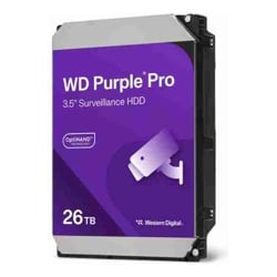Western Digital WD Purple Pro 26TB 3.5" Surveillance HDD 7200RPM 512MB SATA 287MB/s 7200 RPM 512MB 5yrs warranty
