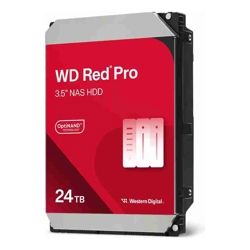 Western Digital 24TB 3.5" SATA HDD, 7200RPM, CMR, up to 287MB/s, 512MB cache, RAID-optimized for NAS, 550TB/yr workload, 5-year warranty