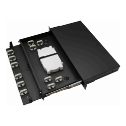 4C | 1RU Fibre Optic Patch Panel | Rack Mount, Unloaded 24SC / 48LC FOBOT