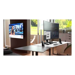 ATDEC F/STANDING DUAL MONI TOR VERTCAL, UPTO 25KG ( FLAT)/18KG (CURVED),VES100X100