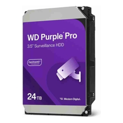 Western Digital WD 24TB Purple Pro Surveillance 3.5" Hard Drive, SATA3, 7200RPM, 512MB Cache, 64x Camera Support, 5y