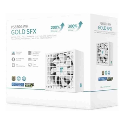 DeepCool PS650G WH 650W Gamer Storm SFX ,Full Japanese Electrolytic Capacitors, Cybenetics Platinum /PPLP Gold, Fluid Dynamic Bearing