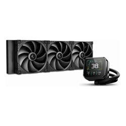 DeepCool SPARTACUS 420 Fully Customisable 6th Gen Liquid Cooler, Thick Tracking Balancing Fans, 3.4" IPS LCD