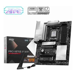 MSI PRO X870E-P WIFI, AM5, X870E, Ryzen 7000-9000, DDR5-8200+, PCIe5 x16, M.2 Gen5, WiFi7, BT5.4, 5G LAN, USB4, Audio7.1
