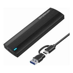 Simplecom SE517 NVMe / SATA Dual Protocol M.2 SSD Tool-Free USB-C Enclosure USB 3.2 Gen 2 10Gbps