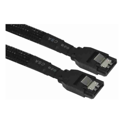 Astrotek AT-SATA3NB-180D, SATA 3.0, 30cm, 7 pins Straight to 7 pins Straight with Latch Black Nylon Jacket 26AWG, 1 Year Warranty