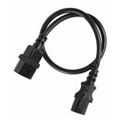 4Cabling 011.180.1002, IEC C14-C13 Extension Cord, Male-Female, Length: 2m, Black, 1 Year Warranty