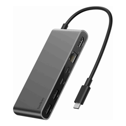 Belkin Connect 8-Port USB-C Hub with 2.5Gb Ethernet - (INC024fqSGY), 100W PD, 10Gbps, 4K@60Hz, 2xUSB-A, 1xUSB-C, 1x HDMI, 1x MicroSD, 2 Years Warranty