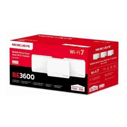 Mercusys Halo H27BE(2-pack) BE3600 Whole Home Mesh Wi-Fi 7 System, 688 Mbps at 2.4 GHz, 2880 Mbps at 5 GHz, MLO, 4096-QAM, OFDMA, EHT160 on 5GHz