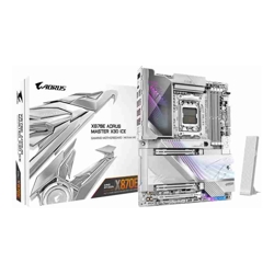 Gigabyte X870E A MASTER X3D ICE: AM5, DDR5 256GB, ALC1220, 10GbE+5GbE LAN, Wi-Fi 7, BT 5.4, Q-Flash, GCC, ATX, Win11, Ryzen 7000-9000