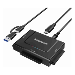 Simplecom SA492C SuperSpeed USB to 2.5", 3.5" &amp; 5.25" SATA/IDE Adapter with Power Supply