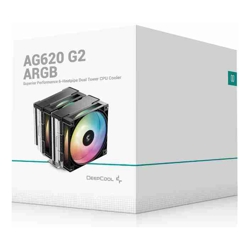 DeepCool AG620 ARGB v2 Dual-Tower CPU Cooler, 2x 120mm Fan, 6 Copper Heat Pipes, Intel LGA2066/2011-v3/2011/1700/1200/1151/1150/1155 AMD AM5/AM4