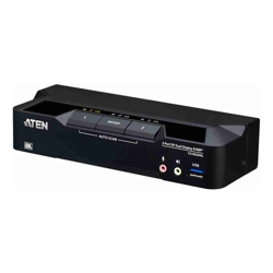 Aten Desktop 2-Port USB 3.0 8K DisplayPort Dual-Display KVMP Switch, Up to 7680 x 4320 @ 60 Hz, 5120 x 2880 @ 60 Hz (Cables included)