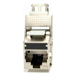 Cat 6A FTP Shielded Keystone Jack Black. Tooless 180 degree IDC 110