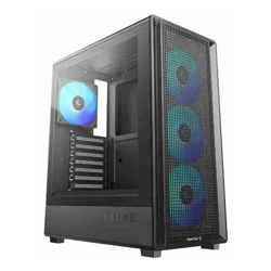 DeepCool CC550 4F High Airflow Mid Tower ATX Case, 4 Pre-Installed Fans, USB3.0 x1,USB2.0 x1,Type-C x1,Audio x1