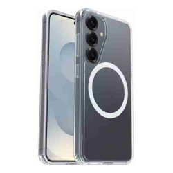 OtterBox Symmetry Clear Magnets Samsung Galaxy S25 5G (6.2") Case Clear - (77-97403), DROP+ 3X Military Standard, Raised Edges, 7 Years Warranty