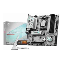 MSI B840M GAMING PLUS WIFI6E, Micro ATX, AMD AM5, 4xDDR5, 2xM.2, 4xSATA 6G, RAID, 1xHDMI, 2xPCIe, 2.5G LAN, Wireless AX+Bluetooth, 1xUSB-C, 3xUSB-A, 4xUSB2.0, 3 Year Warranty