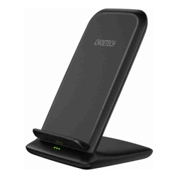 CHOETECH T555-F 15W Fast Wireless Dual Coils Charger Stand Qi for iPhone/Samsung Black