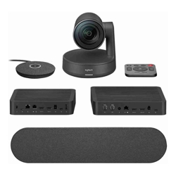 Logitech Rally 4K Ultra HD Video Conferencing Camera with Speaker &amp; Mic Pod - Recommended up to 10 Seats