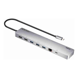Aten 11-in-1 USB-C Multiport Dock with Power Pass-Through, 2x HDMI, 2x USB-C (1 for power delivery  1 for data transmission), 3x USB Type-A, 1x SD, 1