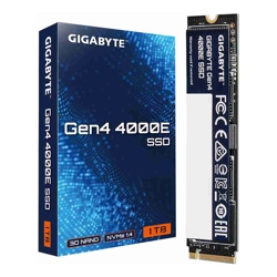 GIGABYTE Gen4 4000E SSD 1TB,  PCI Express 4.0x4, M.2, 1000GB,  Up to 4000 MB/s, 3900 MB/s, MTBF 1.5M hours, 3 y Warranty