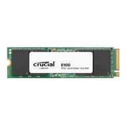 Crucial E100 480GB Gen4 NVMe SSD 4700/2500 MB/s R/W 60TBW 350K/460K IOPS 1.5M hrs MTTF M.2 2280 PCIe4 3yrs <500GB